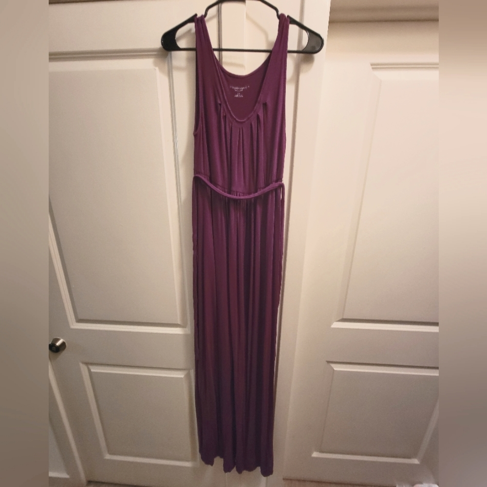 Purple maternity maxi dress